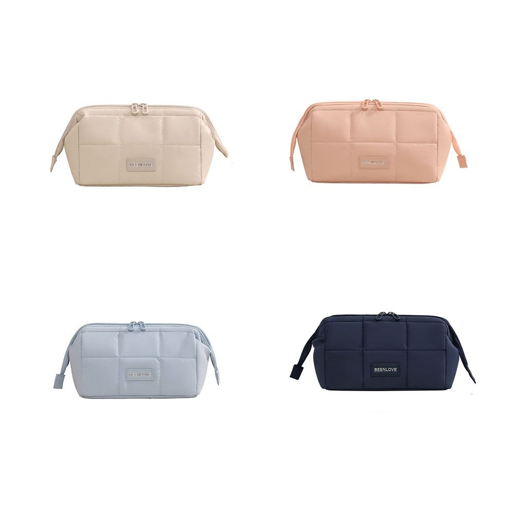 Wide-open Makeup Organizer Handheld Toiletry Storage Bag Trendy Women  Cosmetic Bag  Outdoor