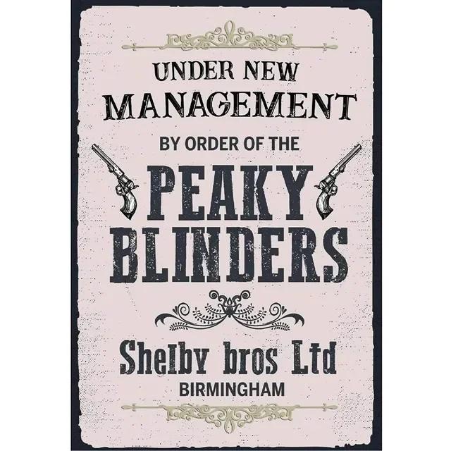 Vintage Peaky Blinders Tin Sign Retro Metal Art Plaque for Home Bar Pub Cafe Restaurant Wall Decor X Inch