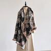 Luxury Winter Cashmere Scarf for Women Warm Thick Pashmina Blanket Poncho Female Shawl Wrap New Design