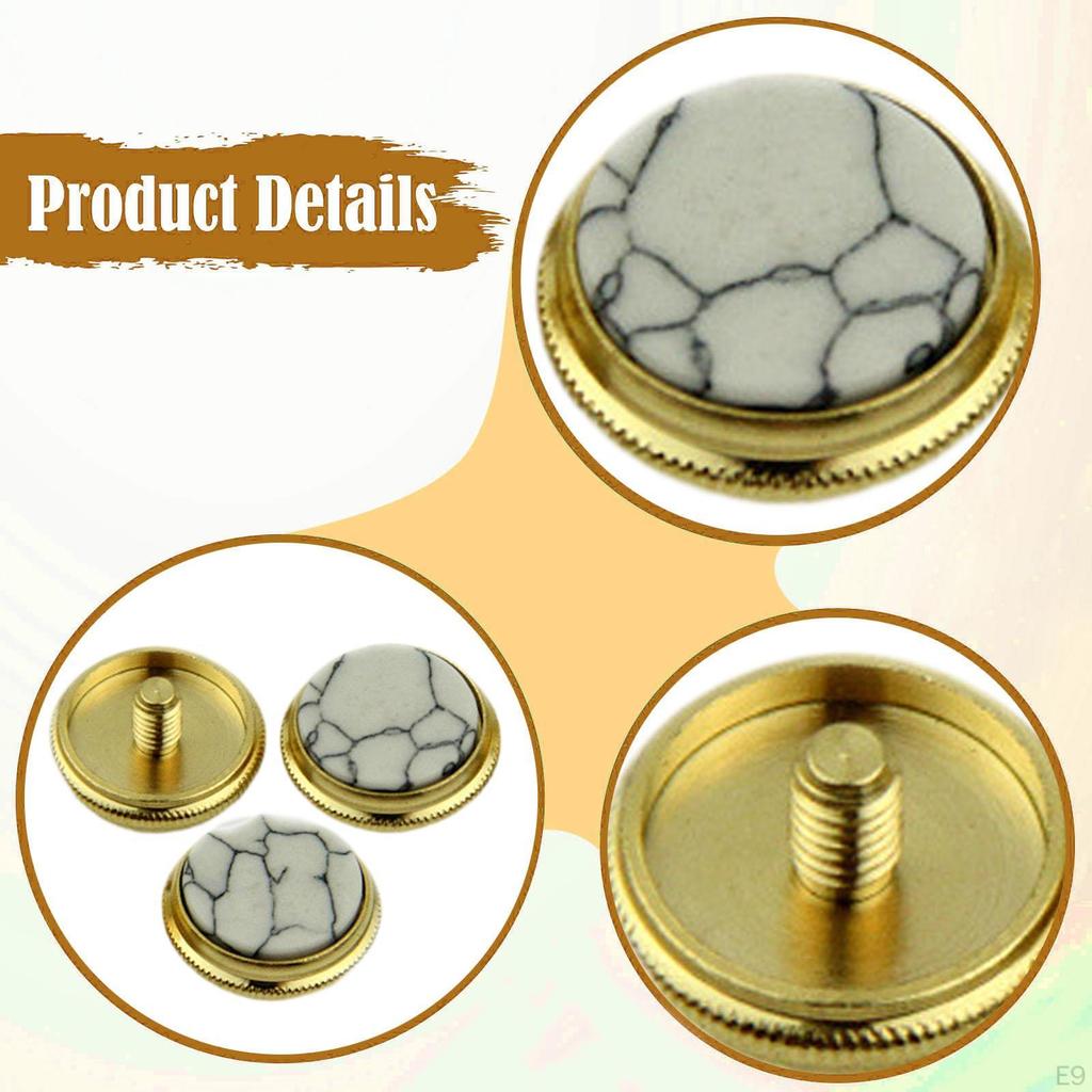 3 Pieces of Trumpet Valve, Easy-to-install Copper Buttons, Key Cover for Concert And Stage.