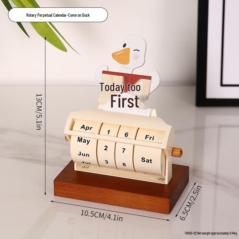 Verstelbare Roterende Eeuwigdurende Bureaukalender - Bureauornament en Home Office Decoratie.
