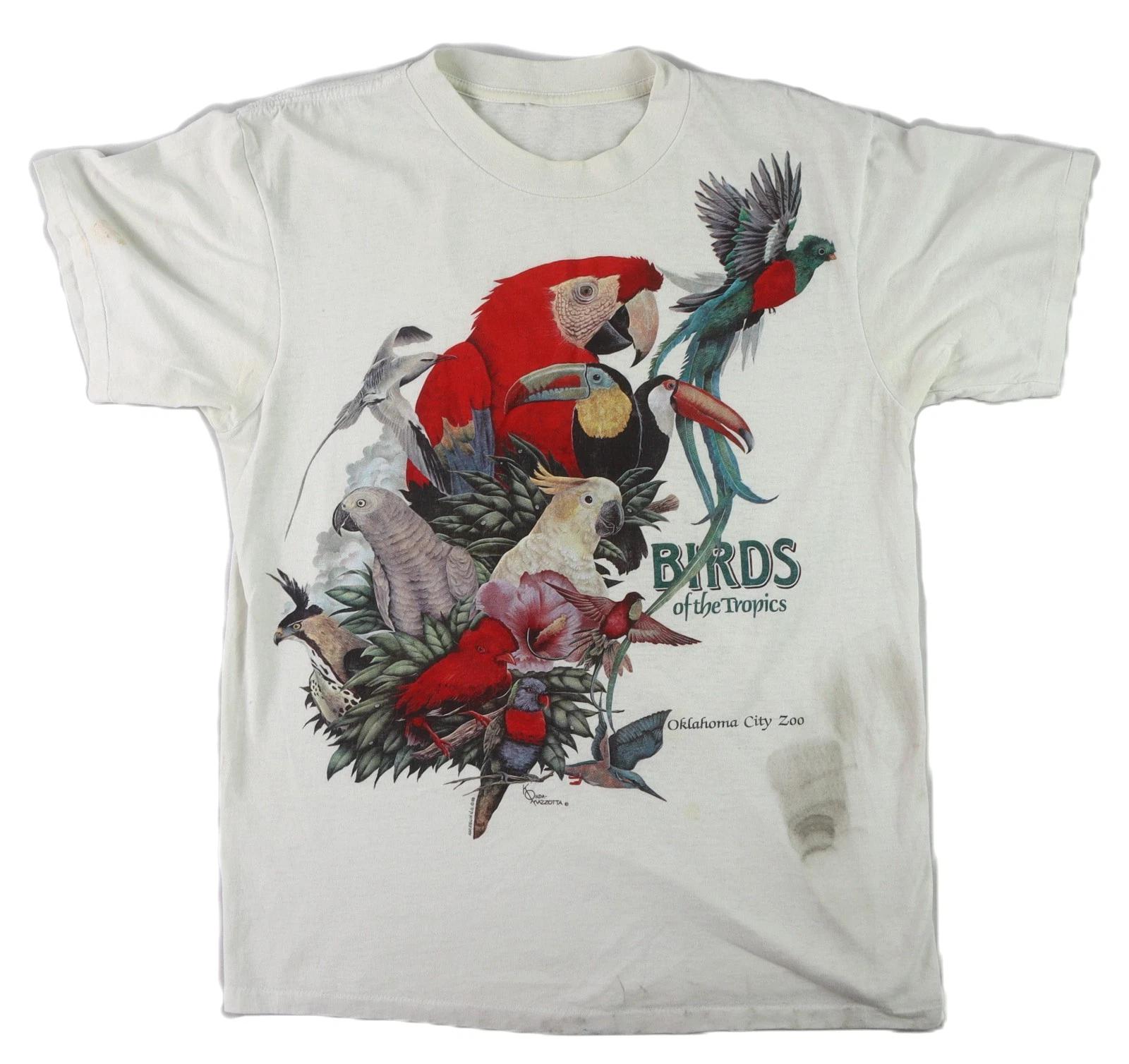 VTG 1988 US Adult M Birds of the Tropics Oklahoma City Zoo Crew Neck T Shirt M
