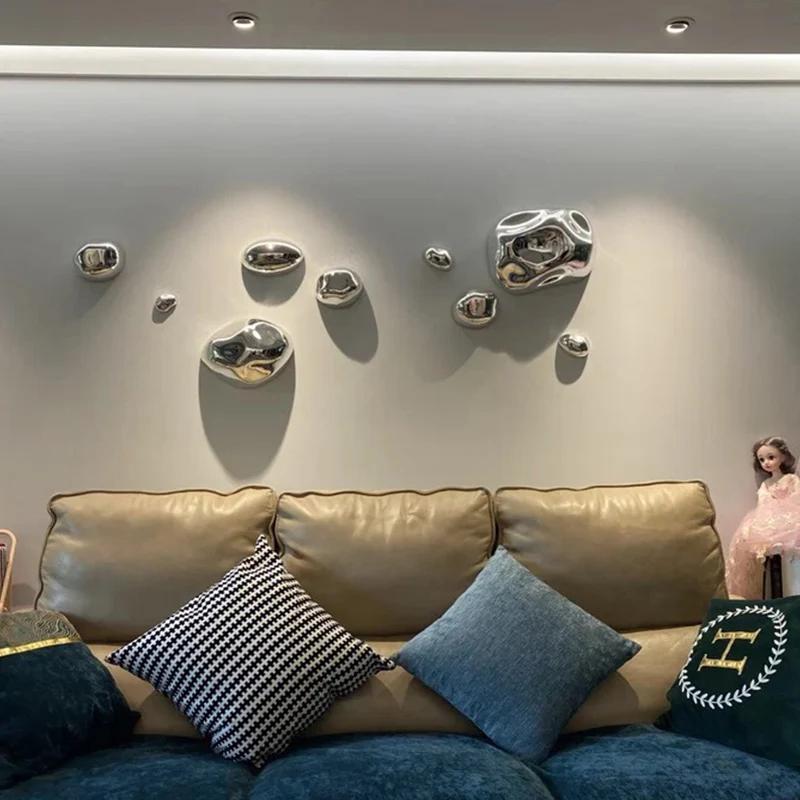 Light luxury wall decoration Creative electroplated stone wall decoration Modern handicraft Shopping mall hotel wall pendant