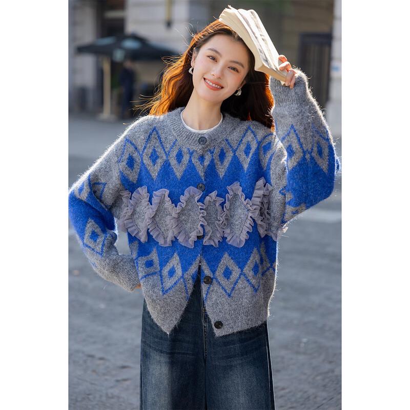 Women's Sweet Fair Isle Knitted Cardigan