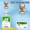 Nurse Puppy ID Badge Holder, Retractable Badge Reel Pin, Durable Acrylic Card Holder for Medical Students & Nurses,Cartoon Dog Nurse Work Accessories