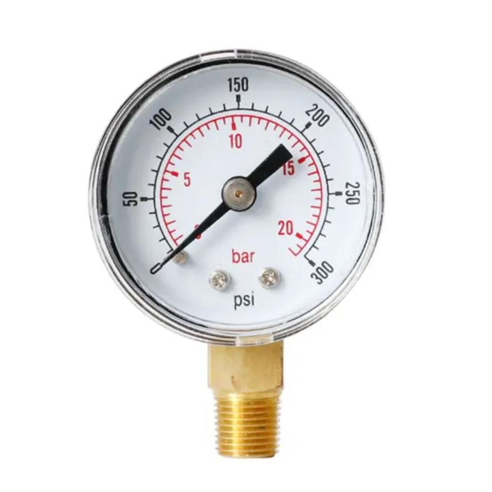 40mm Face Pressure Gauge 1/8" BSPT Bottom Mounted,accuracy 2.5%,maximum Temperature 60 ℃,Suitable for Air,water,fuel,liquids