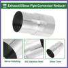 Mandrel Exhaust Pipe Adapter Concentric Reducers 2.25"OD To 2.35"OD Silver Tone