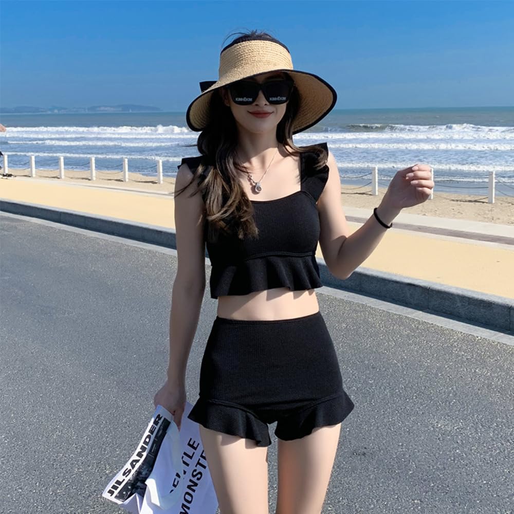 Body Bustier Bikini Top and Bottom Set [Akihee] Women's Swimsuit, Covering, Tankini, Style, Set, Fitness, Sexy, Stylish, Summer, Cute, Sports, Set,