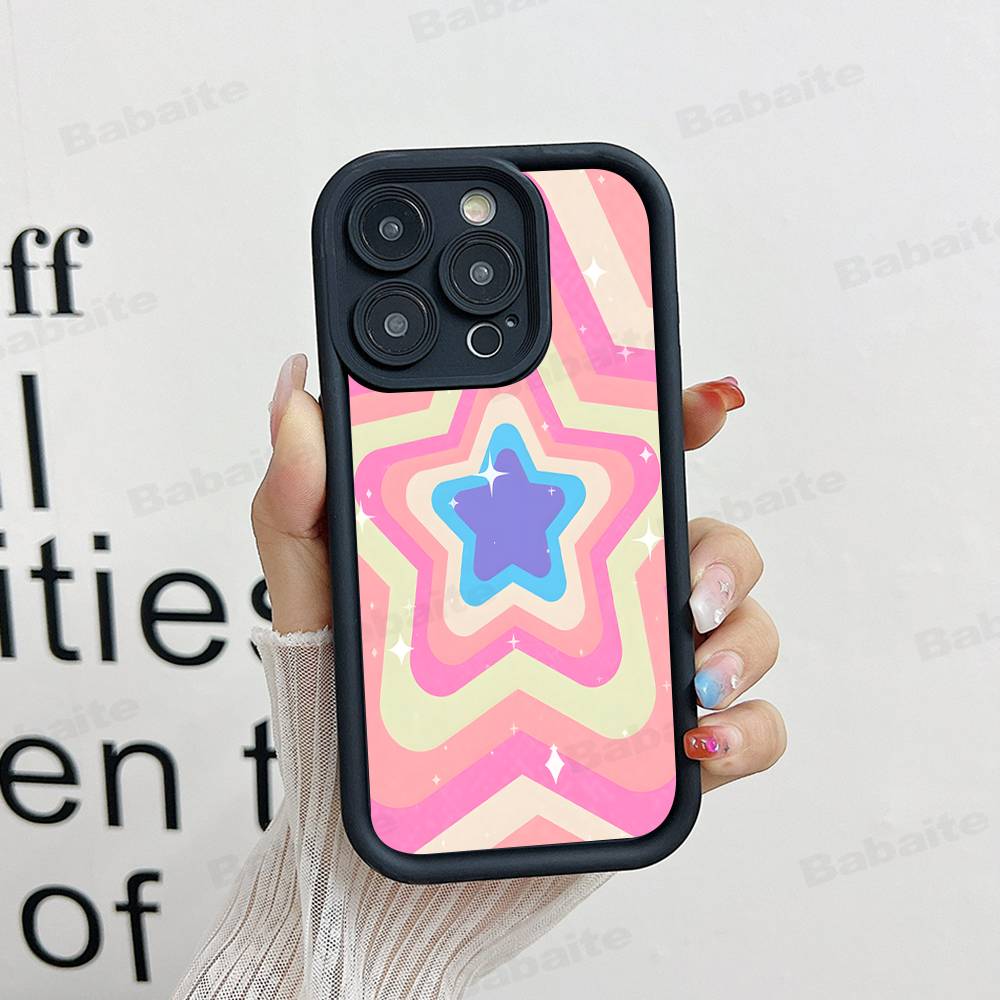 Cartoon Star Phone Case For IPhone 17 16 15 14 13 12 11 Pro Max Plus Silicone Shockproof Case