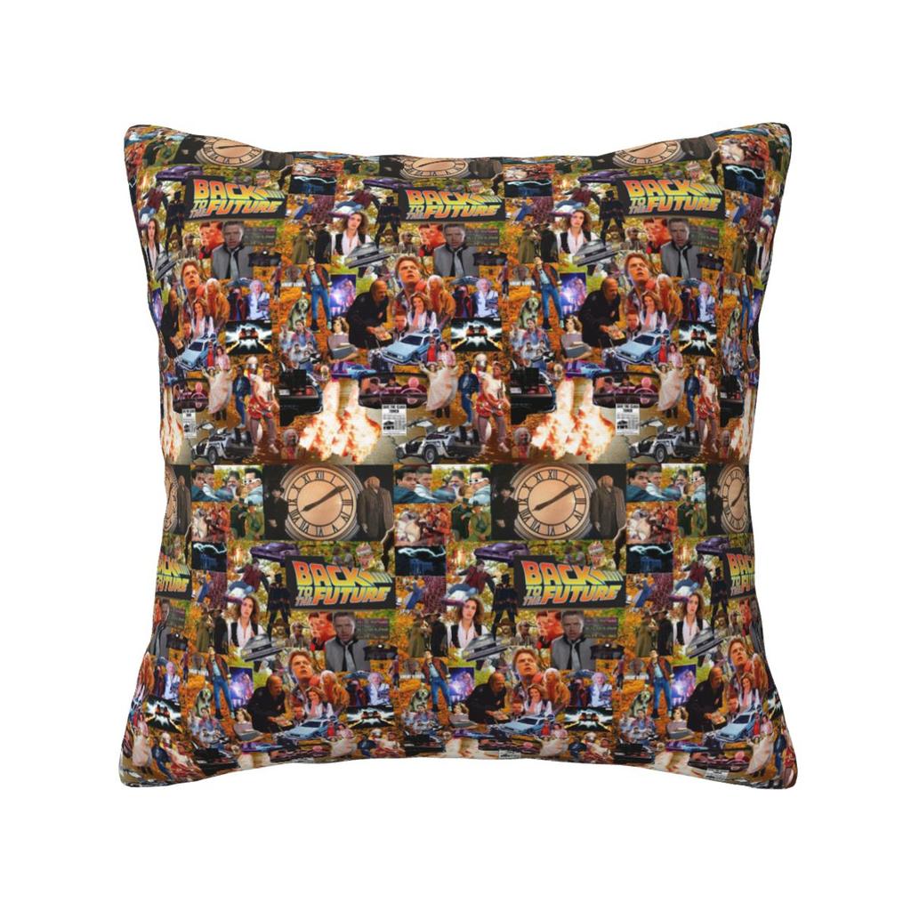 Back To The Future Square Pillowcase Pillow Cover Cushion Zip Decorative Comfort Throw Pillow for Home Living Room