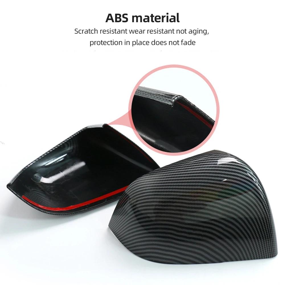 Nou 1 Pereche Capac Oglindă Laterală Ușă Mașină ABS Capac Oglindă Retrovizoare Adeziv Pentru Tesla Model 3 Model Y 2021-2024 Accesorii Auto Exterior