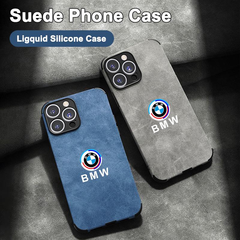 Luxury Suede All-inclusive Phone Case Protector Cover For BMW 50th for iPhone 11 12 13 14 15 16 17 Pro X XR XS Max Mini 7 8 Plus FS0