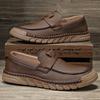 38-46 Retro Cow Leather Shoes Men Loafers Handmade Casual Leather Shoes Moccasins Men Flats Shoes