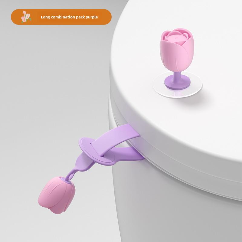 Poignée de levage de couvercle de toilette anti-salissure créative