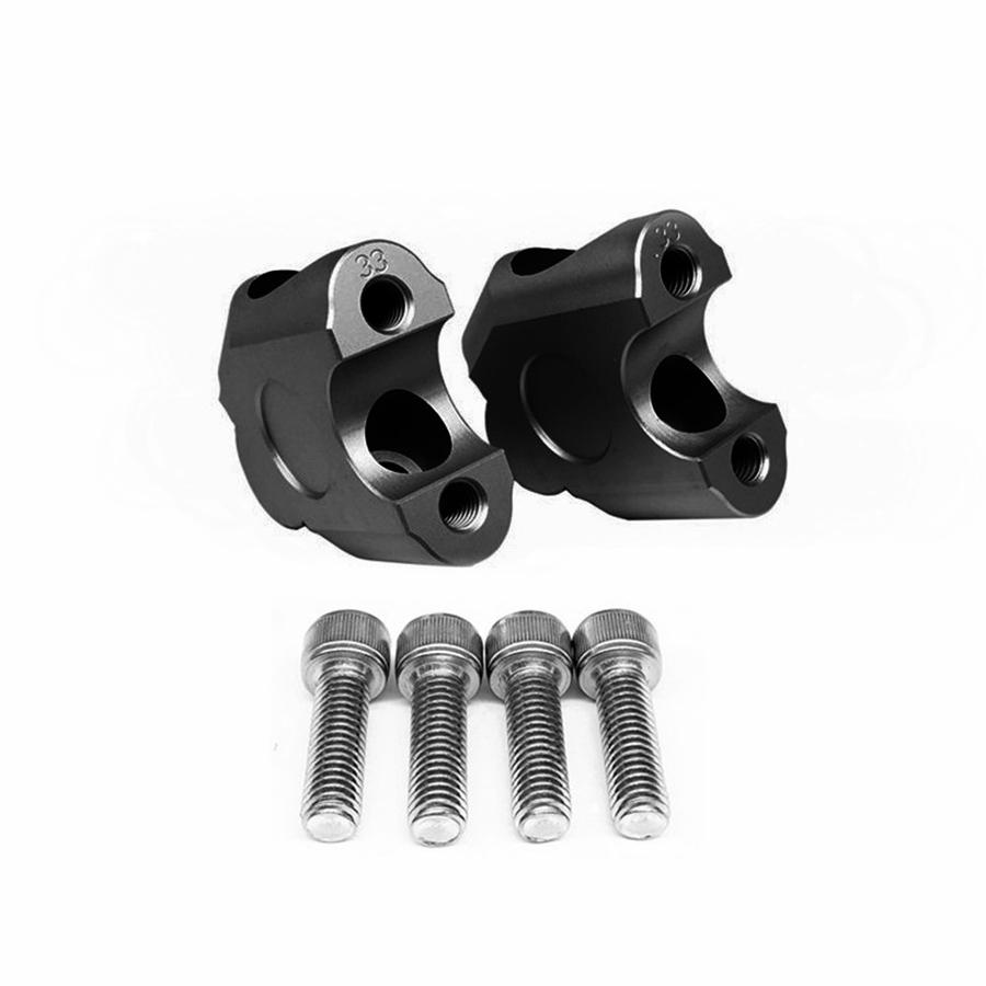 Pair CNC Aluminum 22MM 7/8'' Hand Bar Handlebar Riser Clamps For Motor Universal