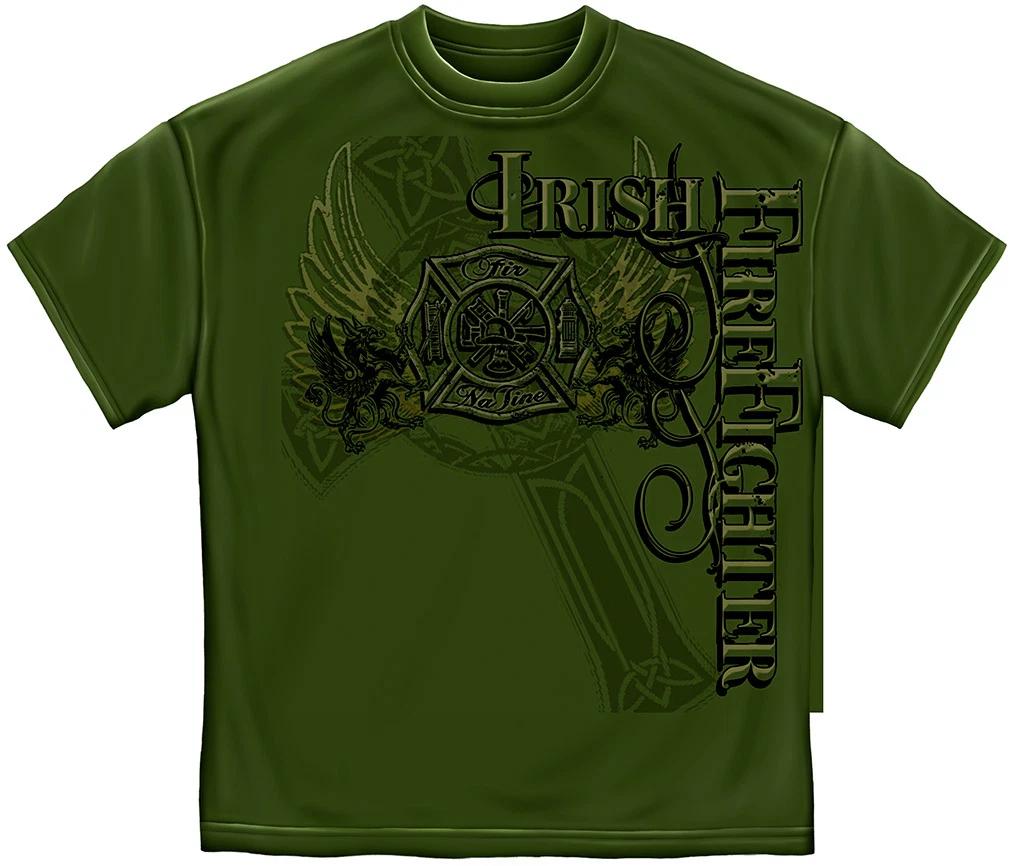 

New ELITE BREED IRISH FIREFIGHTER GREEN T-Shirt M
