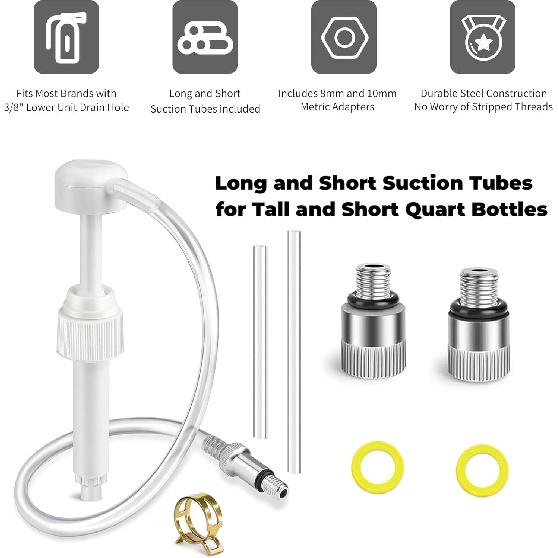 Boat Lower Unit Gear Lube Oil Pump Compatible With Mercury Yamaha Honda Suzuki Evinrude Marine Outboard And MerCruiser OMC Outdrive
