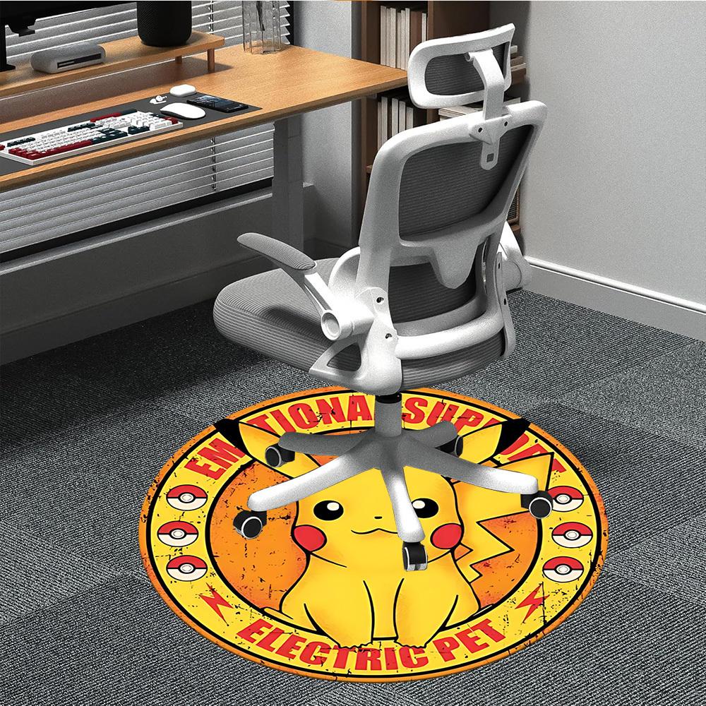 

1pc Electric Office Round Area Rug, Under Office Chairs Bedroom Living Room Home Decor a0926053 80cm by 80cm
