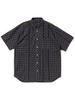 Beams Men's S/S Lace Tartan Check Shirt, Gray, Size Small, 11010563803