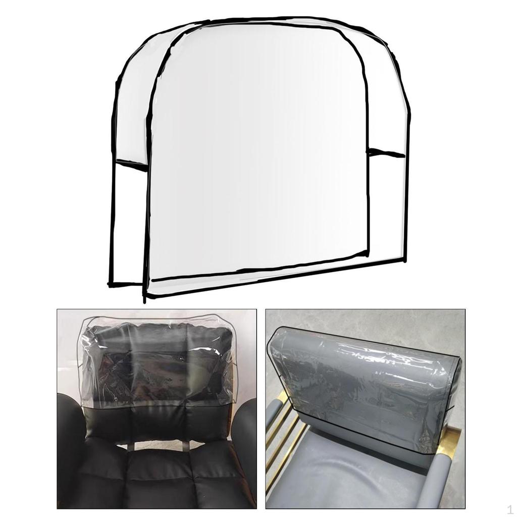 Barber Salon Chair Back Cover PVC Professional Clear Prevents Damage Protector