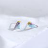 Real 925 Silver Colored Enamel Bird Mini Stud Earrings For Women Classic Animal Fine Jewelry Light Accessories