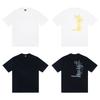 Stussy Nera 8 Classica Filigrana Stampa Lettere 2025 Unisex Streetwear Vestibilità Larga Maglietta in Cotone