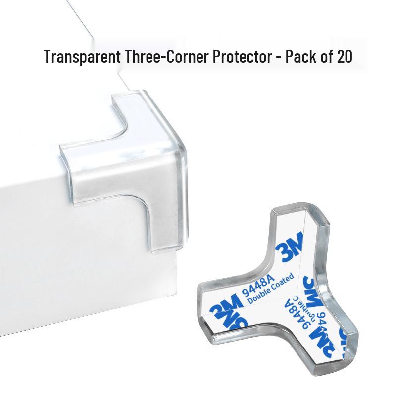 Transparent Silicone Anti-Collision Corner Protector for Tables and Hoods