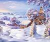 Ruopoty 5D DIY Picture By Numbers Winter Landscape Wall Art HandPainted Unique Gift Paint By Number Snowman Christmas Gift