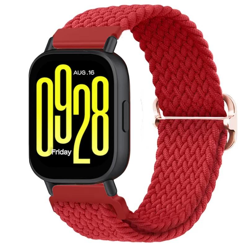 

20mm 22mm Nylon braided Strap For Redmi Watch 5 Active Sports Comfortable Bracelet Wristband For Redmi Watch 5 Lite Accessories Redmi Watch 5 Active красный