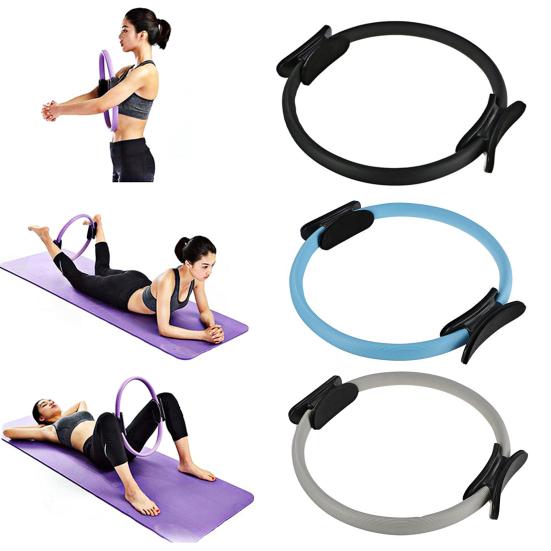 Ženy Pilates kruh s protiskluzovými rukojeťmi Tónování nohou Vnitřní strana stehen Cvičení Pánevního dna Kruh jógy Domácí Posilovna Fitness vybavení