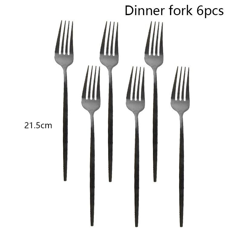 6Pcs Rianbow Matte Abendessen Gabel Edelstahl Geschirr Besteck Küche Gabel Hotel Familie Geschirr Besteck Besteck Set
