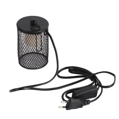 Kovový protiopařovací keramický topný světelný stínidlo pro plazy, kuřata, černý