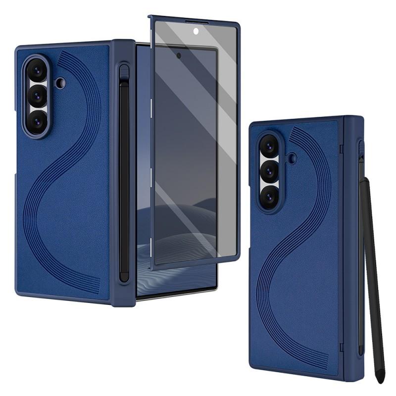 Magnetic Snap Case Galaxy Z Fold7 Fold6 With Stylus Slot Anti-Spy Film Full-Body Shockproof PC Cover