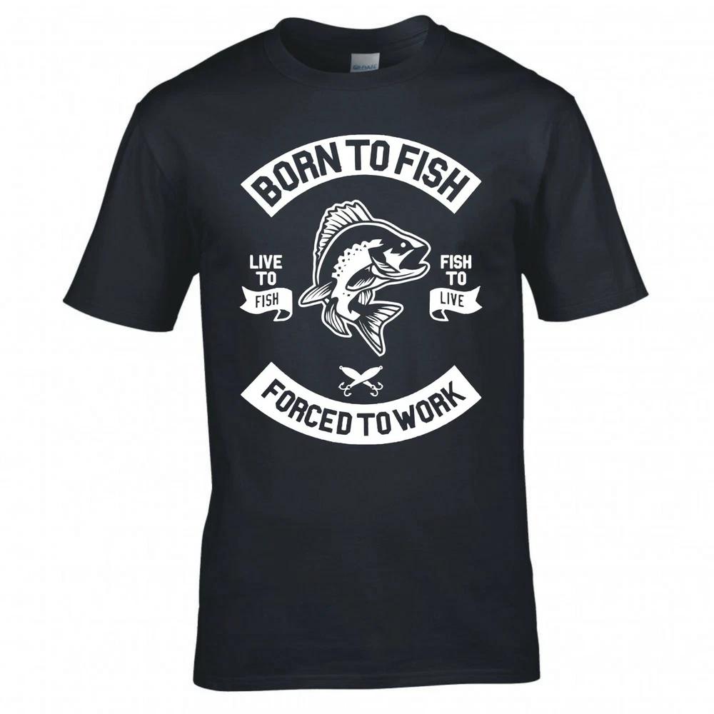 Funny Born To Fish Forced To Work Tshirt
