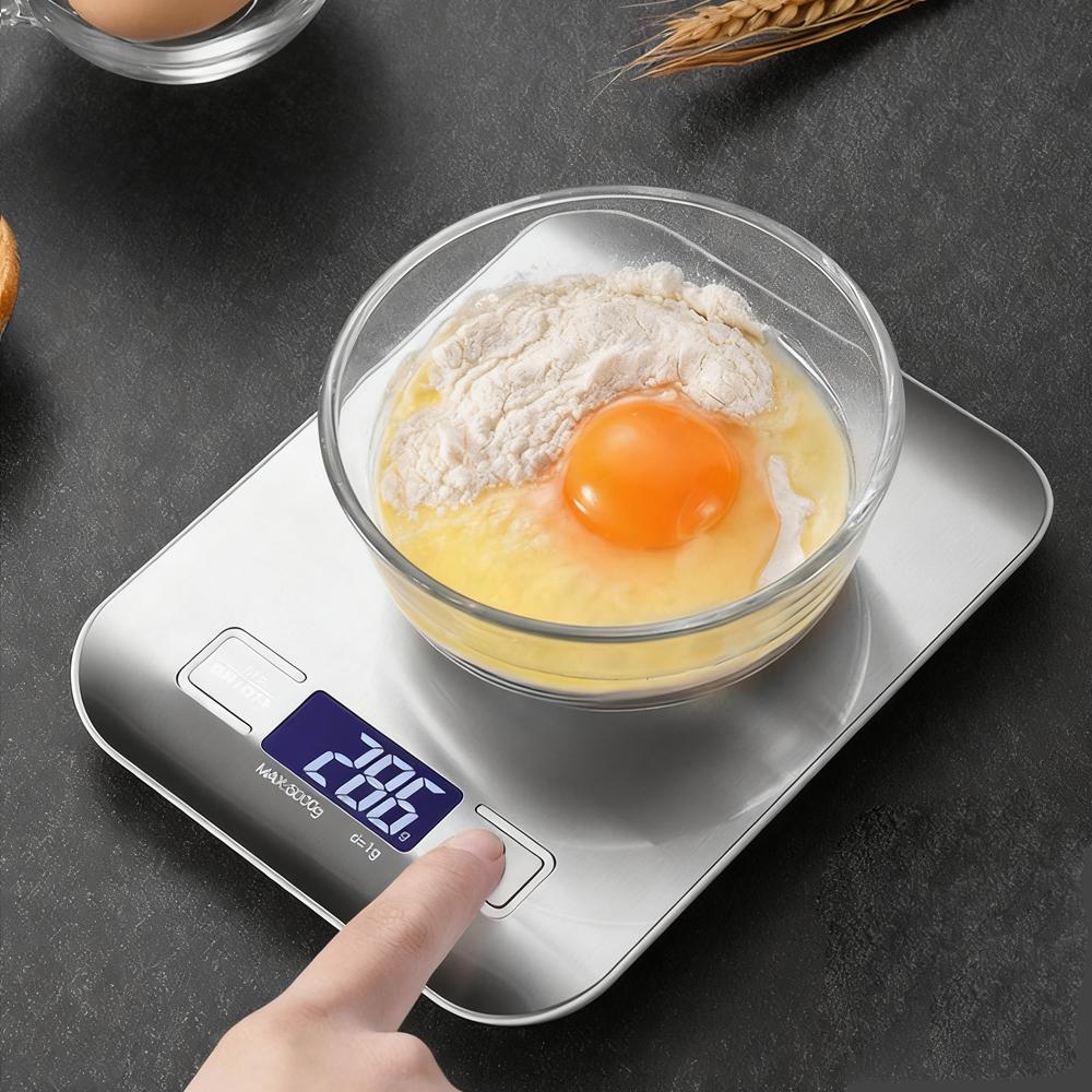 5kg 1g Přenosná kuchyňská váha Kávová elektronická váha Nerezový povrch LCD s podsvícením Kuchyňské potravinové váhy Vážicí nástroj
