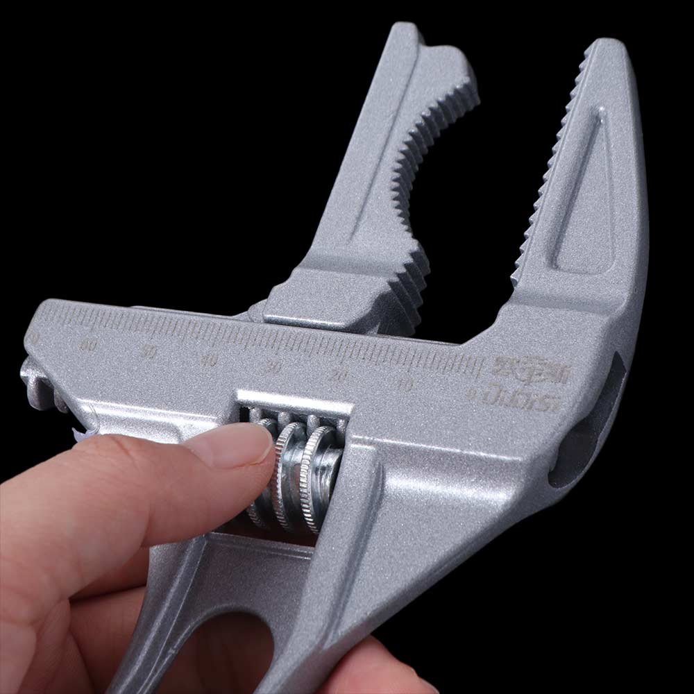 Large Opening Adjustable Spanner Short Handle Plumbing Wrench Bathroom Wrench  Tubing Hand Tool