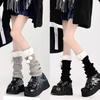 Cute Lolita Leg Covers Japanese Autumn And Winter Lamb Plush Ball Warm Woolen Ball Socks Jk Retro Pile Socks