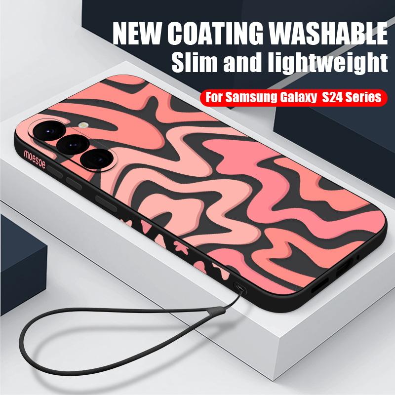 Für Samsung S24 S23 Ultra S22 S21 FE A54 A54 A52 A34 A14 A53 A71 A51 A72 Weiche TPU stoßfest Telefon Fall Mode Streifen Muster Abdeckung