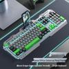 Men's Esports Three-Piece Set: Wired Metal Mechanical Keyboard, Mouse, and Headset for Gaming.