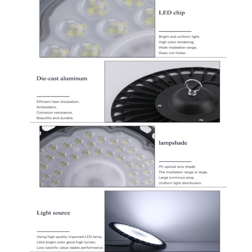 200W 6500K LED High Bay Light High Brightness Industrial Lighting Workshop Warehouse Garage LED Lamp 180-260V