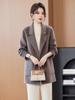 Women's 2025 Korean Style Simple Winter Wool Coat - Double-Faced Petite Design