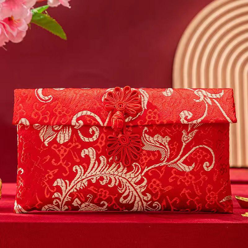 High-End Wedding Red Envelope for Cash Gifts - Bridesmaids' Ten Thousand Yuan Fabric Happy Bag