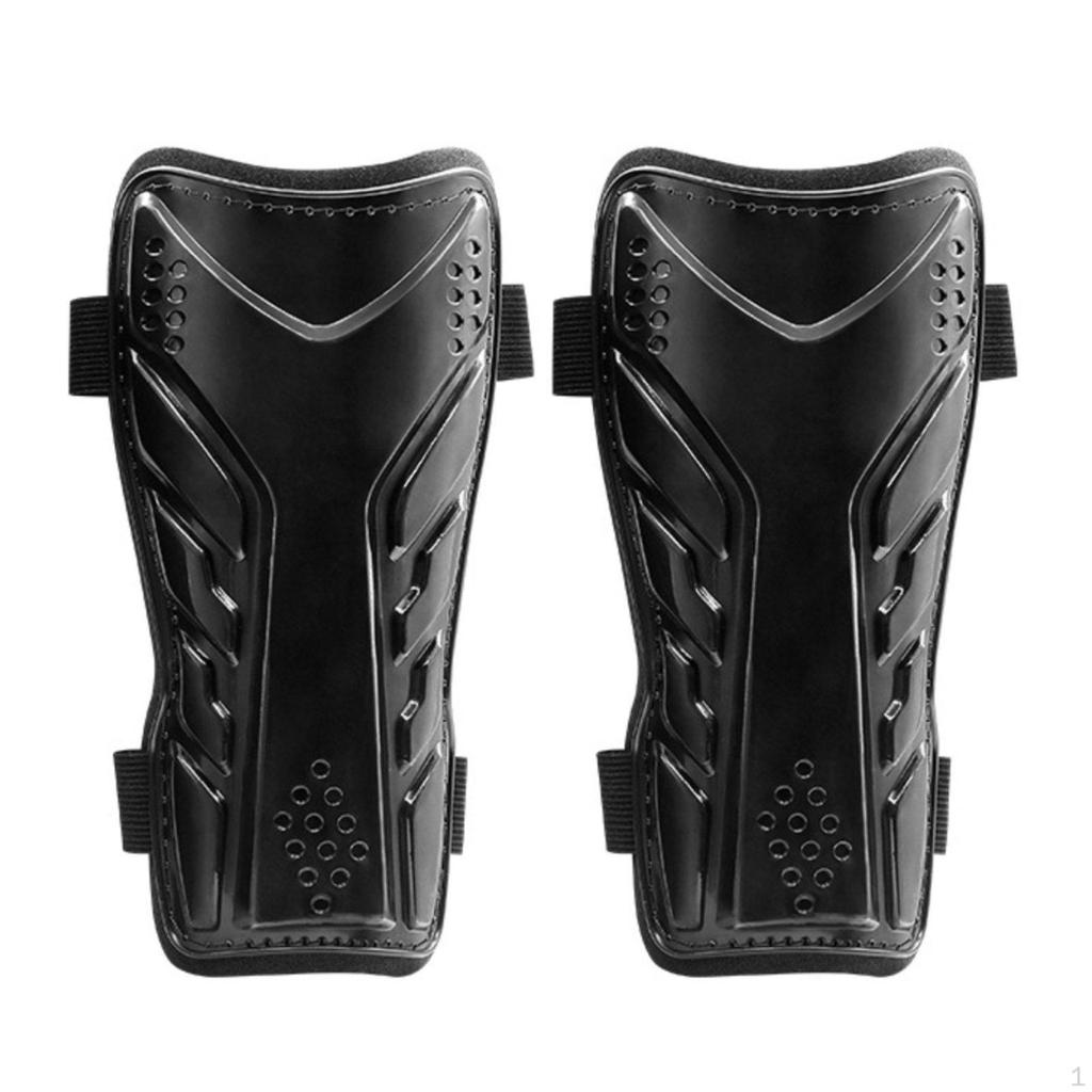 2 Pieces Double Strap Leg Protectors AntiCollision Soccer Guards with Straps Hook and Loop