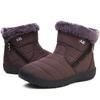 Maxome Snow Zippered Snow Winter Boots with Fleece Easy To Put On and Take Perfect for and Snow Women's Boots, Shoes, Lining, Warm, Lightweight,