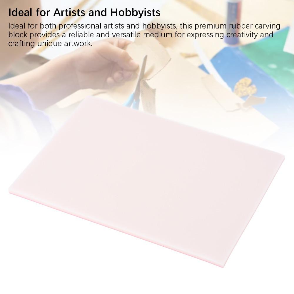 Adhesive Sheet Stamp Carving Block Pink White Rubber Engraving Block  Linocut Artists