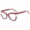 Pearl Decorative Cat Eye Reading Glasses Rainbow Gradient Candy Color Luxury Eyewear Frame High Quality Purple Vintage