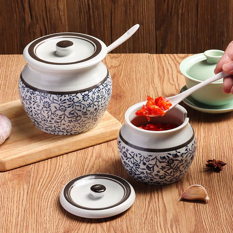 Керамическая банка для хранения смальца и чили-масла Baijie