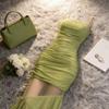 Summer New Waist Slim Hip Fish Tail Dress Pure Desire Temperament Mesh Splicing Suspender Dress Women's Tide