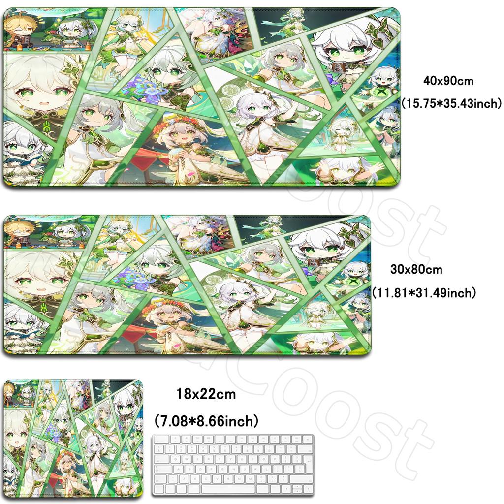 HD Printing Genshin Impact Mousepad Kawaii Anime Game Nahida Desk Mat Laptop Gaming Mouse Pad XXL 180x220mm 900x400mm Mousepads