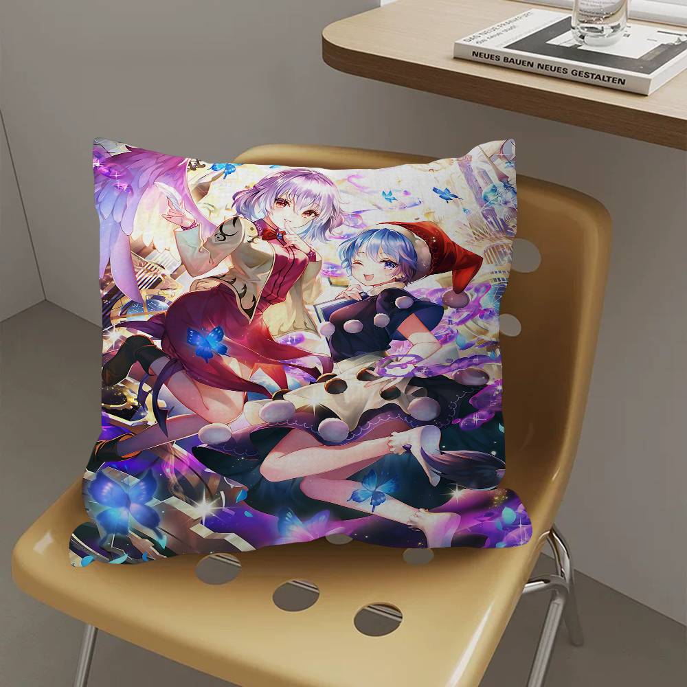 Anime T-Touhou Project Pillow Cover Design Cushion Cover Decor Holiday Decorati